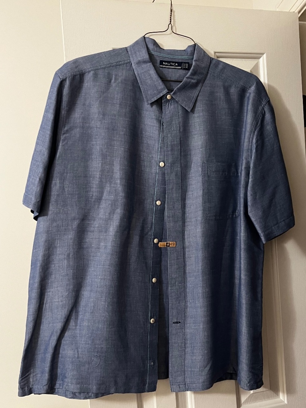 Gently Used - Nautica Linen Blend Short Sleeve Shirt‎